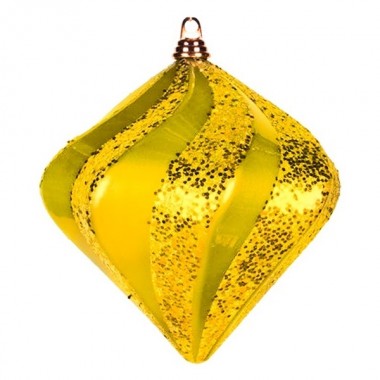 Купить Елочная фигура Алмаз, 15 см, цвет золотой