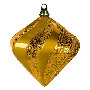 Елочная фигура "Алмаз", 25 см, цвет золотой