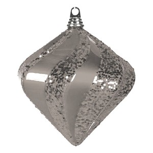 Обзор Елочная фигура Алмаз, 25 см, цвет серебряный