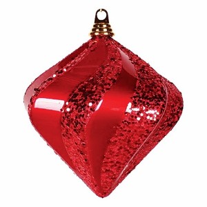 Елочная фигура "Алмаз", 25 см, цвет красный