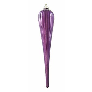 Купить Елочная фигура Тающая сосулька, 28 см, цвет фиолетовый