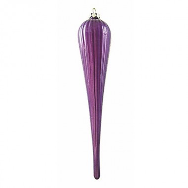 Купить Елочная фигура Тающая сосулька, 28 см, цвет фиолетовый