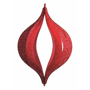 Купить Елочная фигура Сосулька складная 3D, 51 см, цвет красный