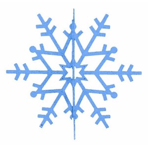 Елочная фигура "Снежинка резная 3D", 31 см, цвет синий