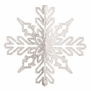 Обзор Елочная фигура Снежинка ажурная 3D, 35 см, цвет серебряный