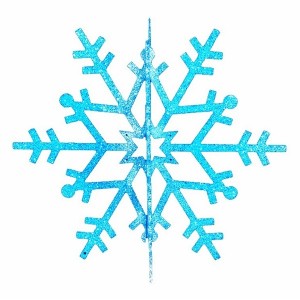 Отзывы Елочная фигура Снежинка резная 3D, 61 см, цвет синий
