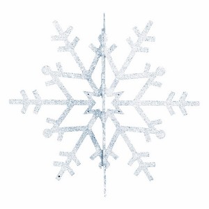Обзор Елочная фигура Снежинка резная 3D, 61 см, цвет серебряный
