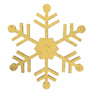 Отзывы Елочная фигура Снежинка классическая, 66 см, цвет золотой
