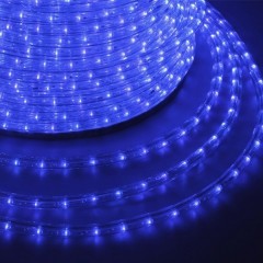 Светодиодный дюралайт 2W синий 24 LED/1,6Вт/м, постоянное свечение, D10мм, бухта 100м
