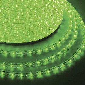 Светодиодный дюралайт 2W зеленый 24 LED/1,6Вт/м, постоянное свечение, D13мм, бухта 100м