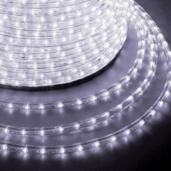 Светодиодный дюралайт 2W белый 24 LED/1,6Вт/м, постоянное свечение, D13мм, бухта 100м