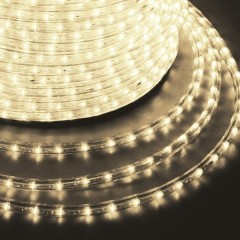 Светодиодный дюралайт 2W теплый белый 24 LED/1,6Вт/м, постоянное свечение, D13мм, бухта 100м
