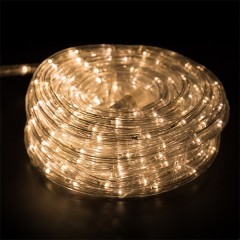 Светодиодный дюралайт 3W теплый белый 24 LED/1,6Вт/м, свечение с динамикой, D13мм, бухта 6м