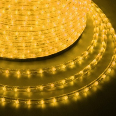 Отзывы Светодиодный дюралайт 2W желтый 36 LED/2,4Вт/м, эффект мерцания, D13мм, бухта 100м
