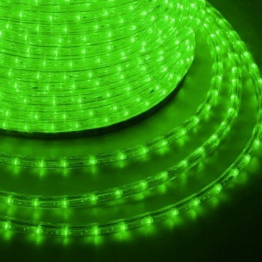 Отзывы Светодиодный дюралайт 2W зеленый 36 LED/2,4Вт/м, эффект мерцания, D13мм, бухта 100м