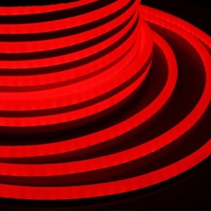 Неон гибкий LED NEON FLEX красный 12х26мм 80LED/4Вт/м, IP54 бухта 50м