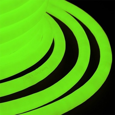 Обзор Гибкий Неон LED 360° зеленый, круглый D19мм 96LED/3,6Вт/м, IP54 бухта 50м