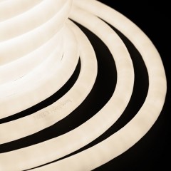 Гибкий Неон LED 360° теплый белый, круглый D19мм 96LED/3,6Вт/м, IP54 бухта 50м