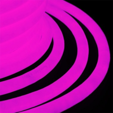 Обзор Гибкий Неон LED 360° розовый, круглый D19мм 96LED/3,6Вт/м, IP54 бухта 50м