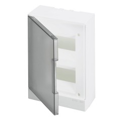 ABB Basic E Бокс настенный 16М серая прозрачная дверь (с клеммами) BEW402216
