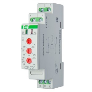 Реле контроля напряжения CP-720 50-450В, 16А, 1NO/NC,  отключение за 0,05 с