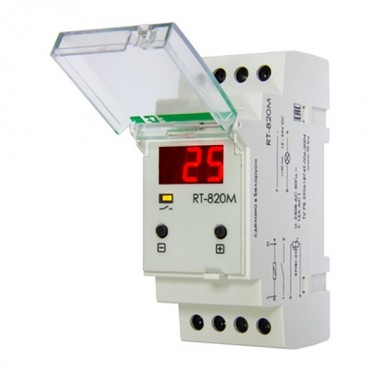 Купить Регулятор температуры RT-820 M 230В, от -20 до +130 гр., гистерезис 1-30 гр., 16А, 1NO