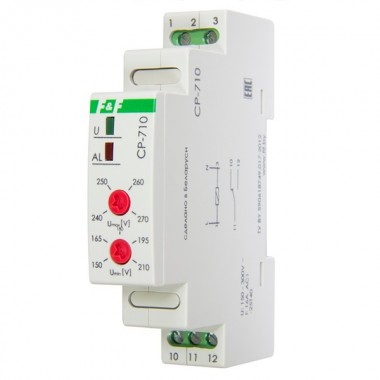 Купить Реле контроля напряжения CP-710 150-300В, 16А, 1NO/NC,  встроенный таймер