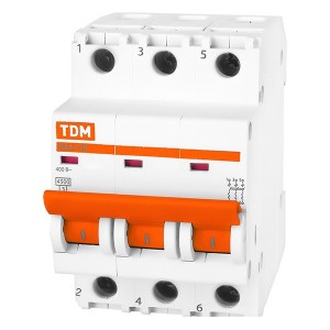 Автоматический выключатель ВА47-29 3Р 2А 4,5кА характеристика C TDM (автомат)