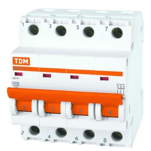 Автоматический выключатель ВА47-29 4Р 1А 4,5кА характеристика C TDM (автомат)
