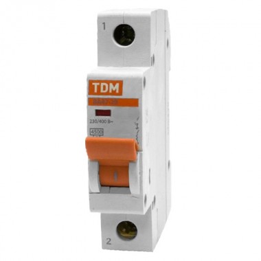 Обзор Автоматический выключатель ВА47-29 1Р 2А 4,5кА характеристика D TDM (автомат)