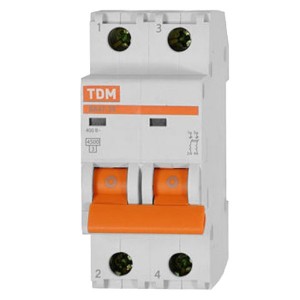 Автоматический выключатель ВА47-29 2Р 1А 4,5кА характеристика D TDM (автомат)
