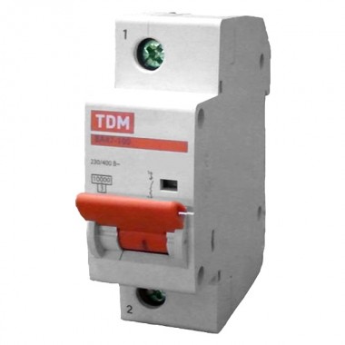 Обзор Автоматический выключатель ВА47-100 1Р 100А 10кА характеристика С TDM (автомат)