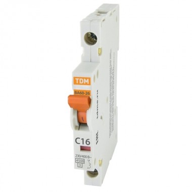 Отзывы Автоматический выключатель ВА60-26-14 1Р 25А 4,5кА характеристика C 1/2 модуля TDM (автомат)