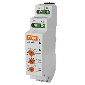 Купить Ограничитель мощности ОМ-611 8А 1-фазный, 0.5-5А через транс. тока TDM