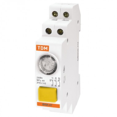 Купить Выключатель кнопочный с индикацией ВКИ-47 желтый (LED) 2НО;1НЗ AC/DC TDM