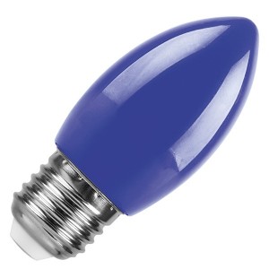 Лампа светодиодная свеча Feron LB-376 1W 230V E27 синий для белт лайта