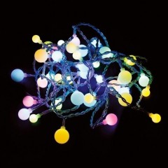 Гирлянда "Мультишарики" CL65 100LED 230V IP20 мульти RGB 10м +1.5м прозрачный провод 230V