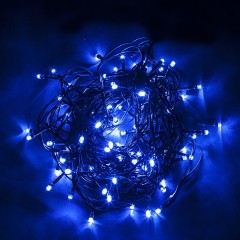 Гирлянда линейная CL05 100LED синий 10м +1.5м (с контроллером) зеленый шнур