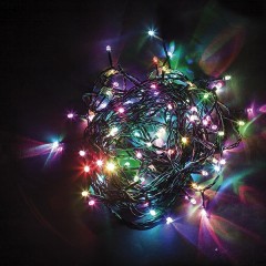 Гирлянда линейная CL06 200LED мульти RGB 20м +1.5м (с контроллером) зеленый шнур