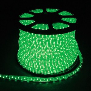 Обзор Светодиодный дюралайт LED-F3W 2,88W/м 72LED/м 230V зеленый 50м/11х17мм (кратность резки 2м)