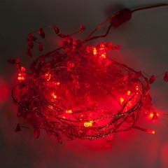 Гирлянда CL101 "Гранат" 20LED красный 220V IP20 2м +1,5м провод