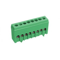 Шина PE "земля" 8х10мм2 изолированная на DIN-рейку ШНИ-6х9-8-К-З ИЭК