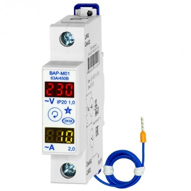 Отзывы Вольтамперметр ВАР-М01 измерение и индикация сетевого напряжения и тока 63А 450В УХЛ4