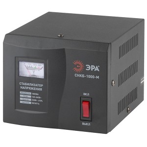 Стабилизатор напряжения СНКБ-1000-М 160-260В, 1000ВА, 2 розетки, метрический дисплей ЭРА