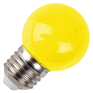 Лампа шар e27 5 LED  D45мм - желтая