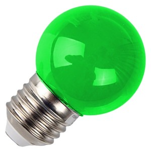 Купить Лампа шар e27 5 LED  D45мм - зеленая