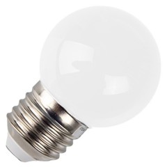 Лампа шар e27 5 LED  D45мм - белая