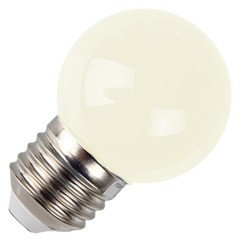 Лампа шар e27 5 LED  D45мм - ТЕПЛЫЙ БЕЛЫЙ