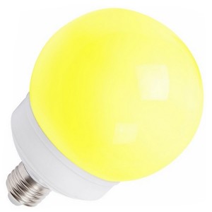 Лампа шар e27 12 LED  D100мм желтая