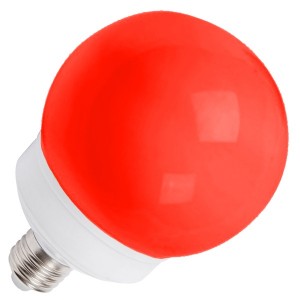Обзор Лампа шар e27 12 LED  D100мм красная